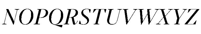 BVHBart DisplayItalic Font UPPERCASE
