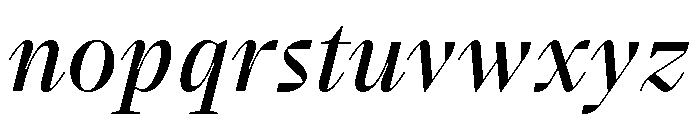 BVHBart DisplayItalic Font LOWERCASE