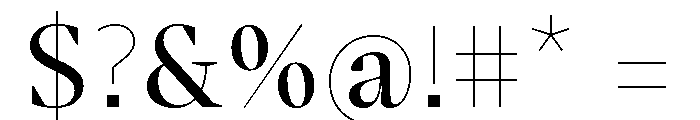 BVHBart DisplayRegular Font OTHER CHARS