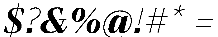 BVHBart HeavyItalic Font OTHER CHARS