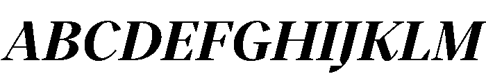 BVHBart HeavyItalic Font UPPERCASE