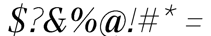 BVHBart Italic Font OTHER CHARS