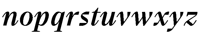 BVHBart MediumItalic Font LOWERCASE