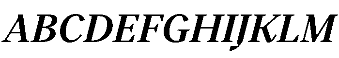 BVHBart TextBoldItalic Font UPPERCASE