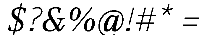 BVHBart TextItalic Font OTHER CHARS