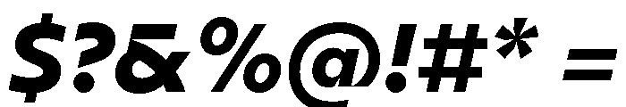 BVHEddi HeavyItalic Font OTHER CHARS