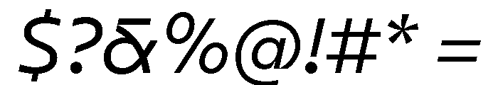 BVHEddi Italic Font OTHER CHARS