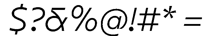BVHEddi LightItalic Font OTHER CHARS