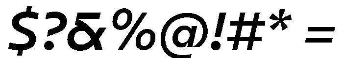 BVHEddi MediumItalic Font OTHER CHARS
