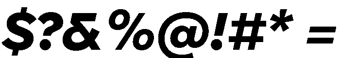 BVHEddiGrotesk HeavyItalic Font OTHER CHARS