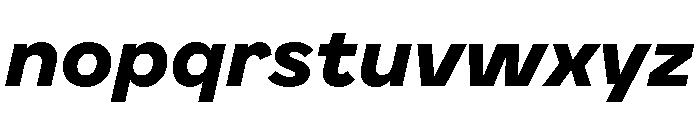 BVHEddiGrotesk HeavyItalic Font LOWERCASE