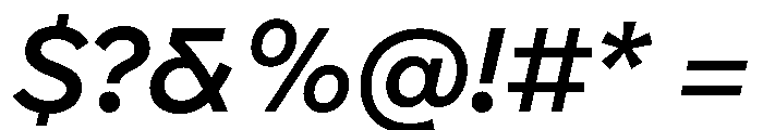 BVHEddiGrotesk MediumItalic Font OTHER CHARS