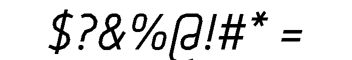 BVHEiffel LightItalic Font OTHER CHARS