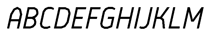 BVHEiffel LightItalic Font UPPERCASE