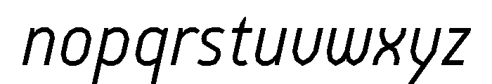 BVHEiffel LightItalic Font LOWERCASE