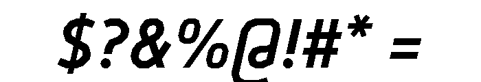 BVHEiffel MediumItalic Font OTHER CHARS