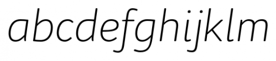 Bw Quinta Std Light Italic Font LOWERCASE