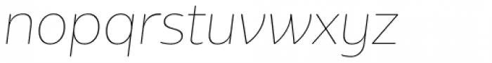 Bw Glenn Sans Hairline Italic Font LOWERCASE