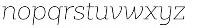 Bw Glenn Slab Thin Italic Font LOWERCASE