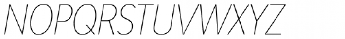 Bw Modelica Hairline Ultra Condensed Italic Font UPPERCASE