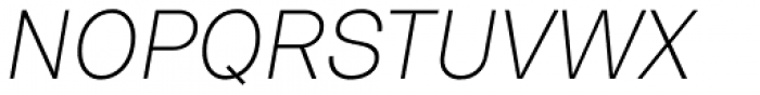 Bw Nista International Thin Italic Font UPPERCASE