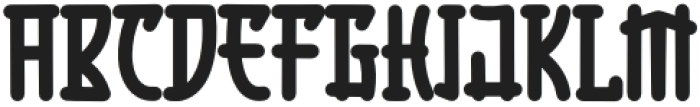 BYAKUGAN Regular otf (400) Font UPPERCASE