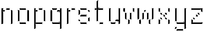 Byte Sans Inline Rounded otf (400) Font LOWERCASE