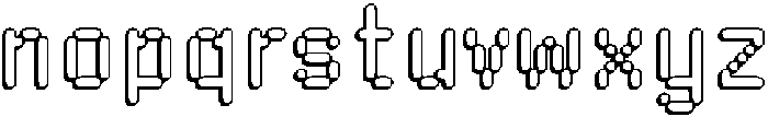 Byte Sans Shadow Rounded otf (400) Font LOWERCASE