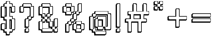 Byte Sans Shadow otf (400) Font OTHER CHARS