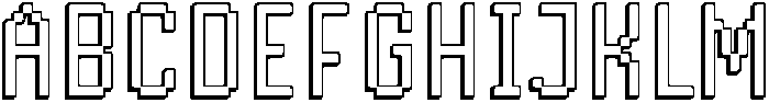 Byte Sans Shadow otf (400) Font UPPERCASE