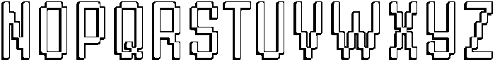 Byte Sans Shadow otf (400) Font UPPERCASE