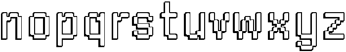 Byte Sans Shadow otf (400) Font LOWERCASE