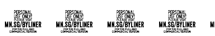 Byliner Script PERSONAL USE Regular Font OTHER CHARS