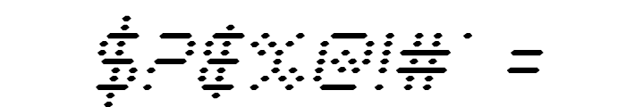 Byte Police Condensed Italic Font OTHER CHARS