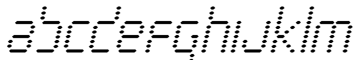 Byte Police Condensed Italic Font LOWERCASE