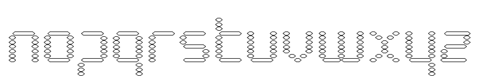 Byte Police Outline Font LOWERCASE