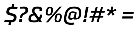 Byker Medium Italic Font OTHER CHARS