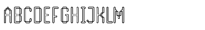 Byte Sans Outline Rounded Font UPPERCASE