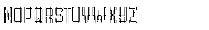 Byte Sans Outline Rounded Font UPPERCASE
