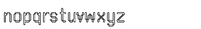 Byte Sans Outline Rounded Font LOWERCASE