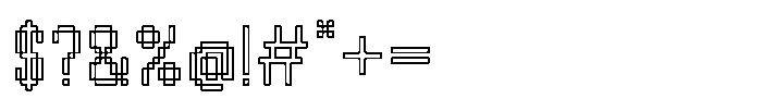 Byte Sans Outline Font OTHER CHARS