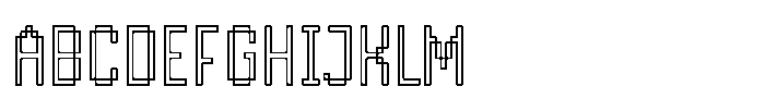 Byte Sans Outline Font UPPERCASE