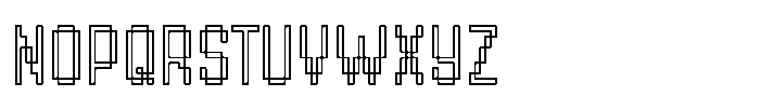 Byte Sans Outline Font UPPERCASE
