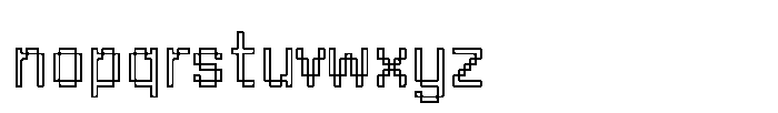 Byte Sans Outline Font LOWERCASE