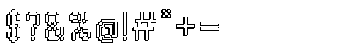Byte Sans Shadow Font OTHER CHARS
