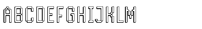 Byte Sans Shadow Font UPPERCASE