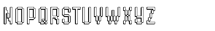 Byte Sans Shadow Font UPPERCASE