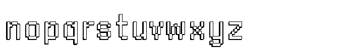 Byte Sans Shadow Font LOWERCASE