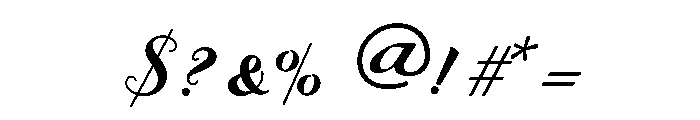 Byron Bold Font OTHER CHARS