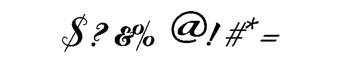 Byron BoldSwash Font OTHER CHARS